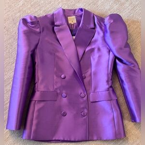 Purple Satin Blazer
